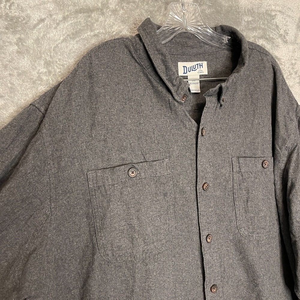 Duluth Men Relaxed Free Swingin Flannel Shirt 3XL Cotton Outdoor Rugged Solid